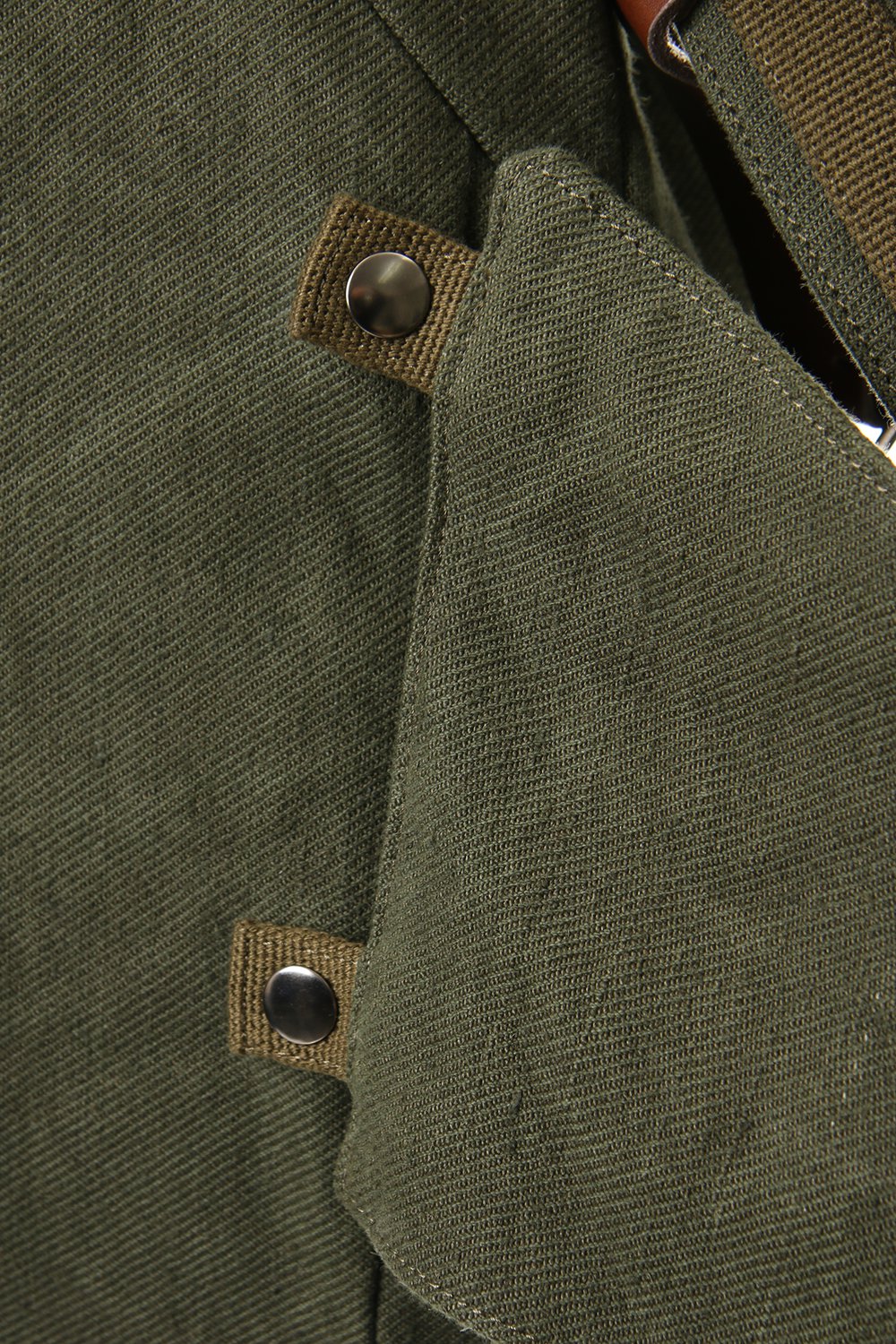 Jute x Cotton Military Twill Bag Attached Bag Pack Khaki