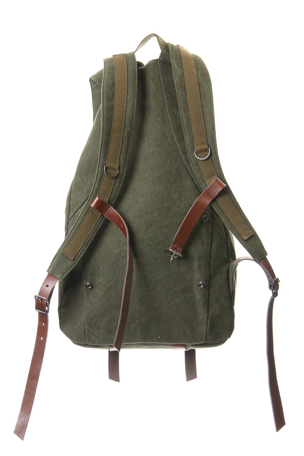 Jute x Cotton Military Twill Bag Attached Bag Pack Khaki