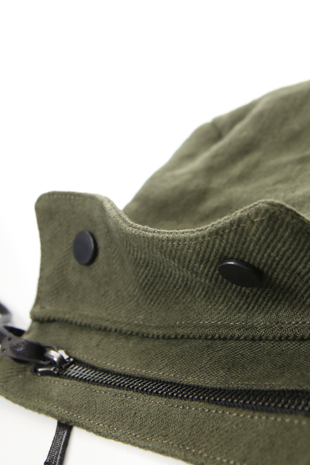 Jute x Cotton Military Twill Bag Attached Bag Pack Khaki