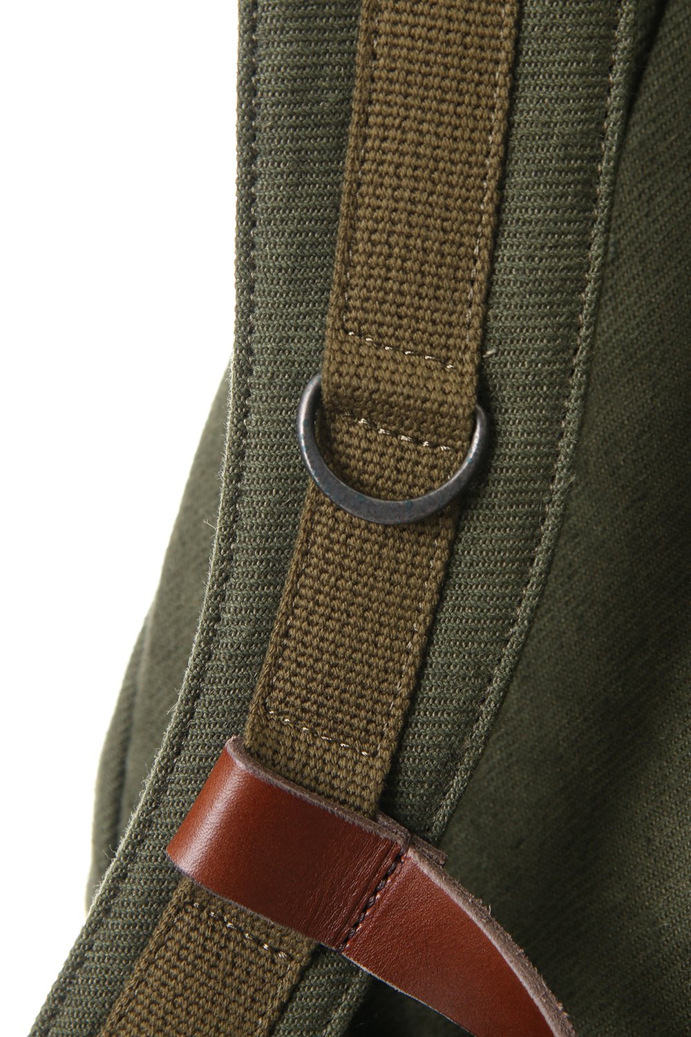 Jute x Cotton Military Twill Bag Attached Bag Pack Khaki