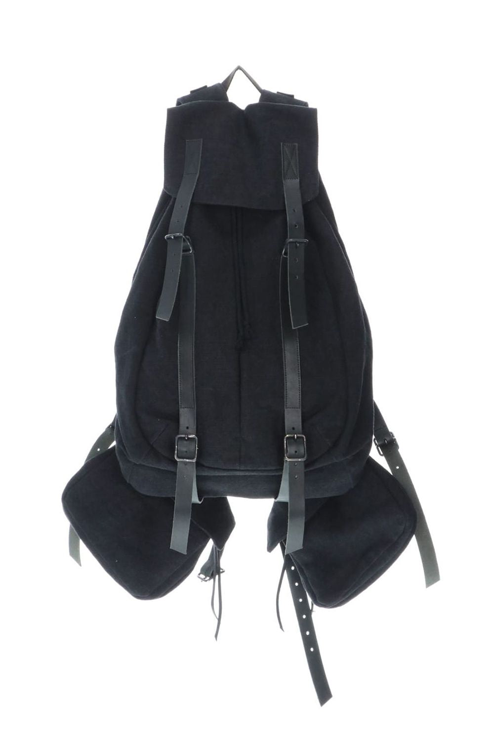 Jute x Cotton Military Twill Bag Attached Bag Pack Black