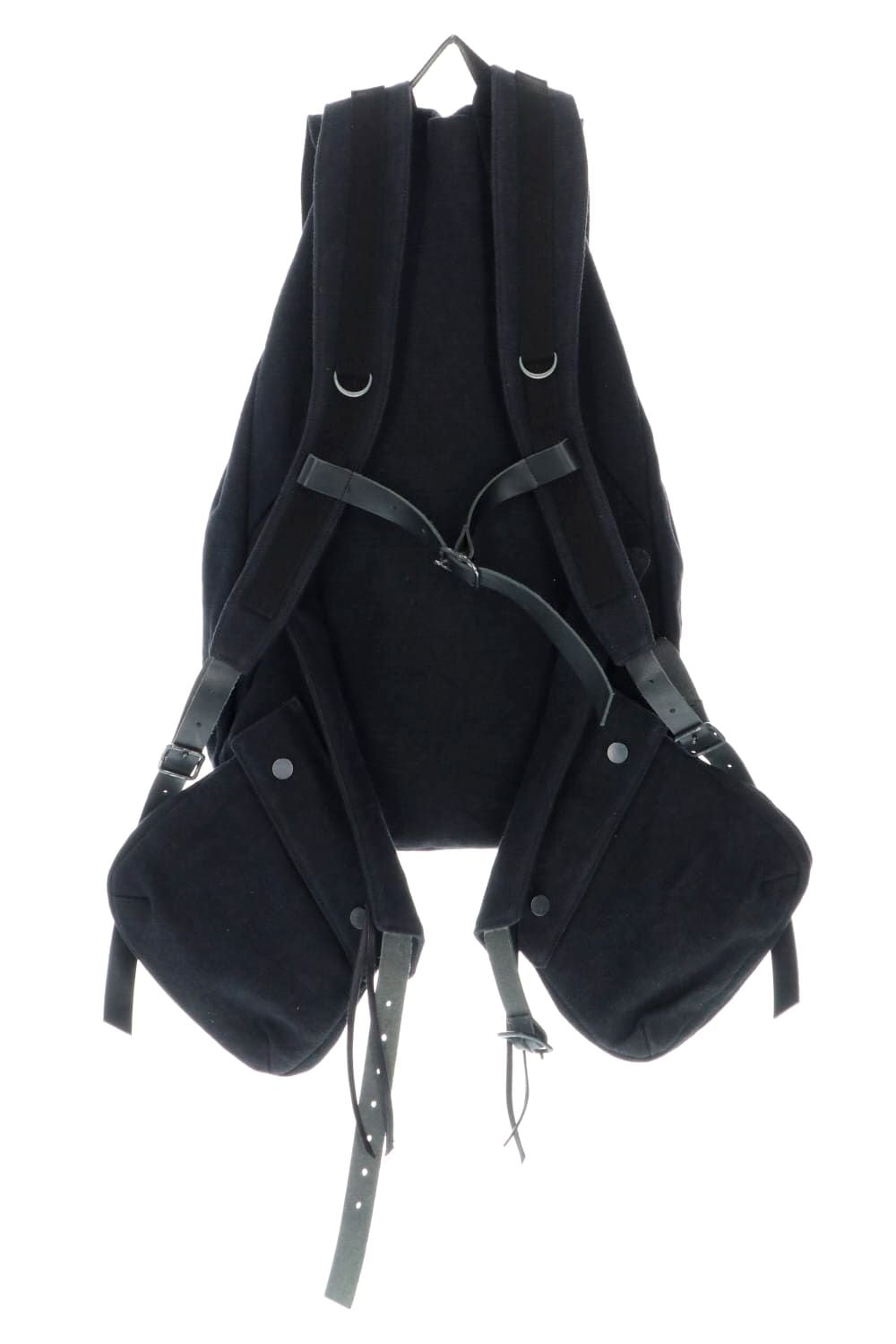 Jute x Cotton Military Twill Bag Attached Bag Pack Black