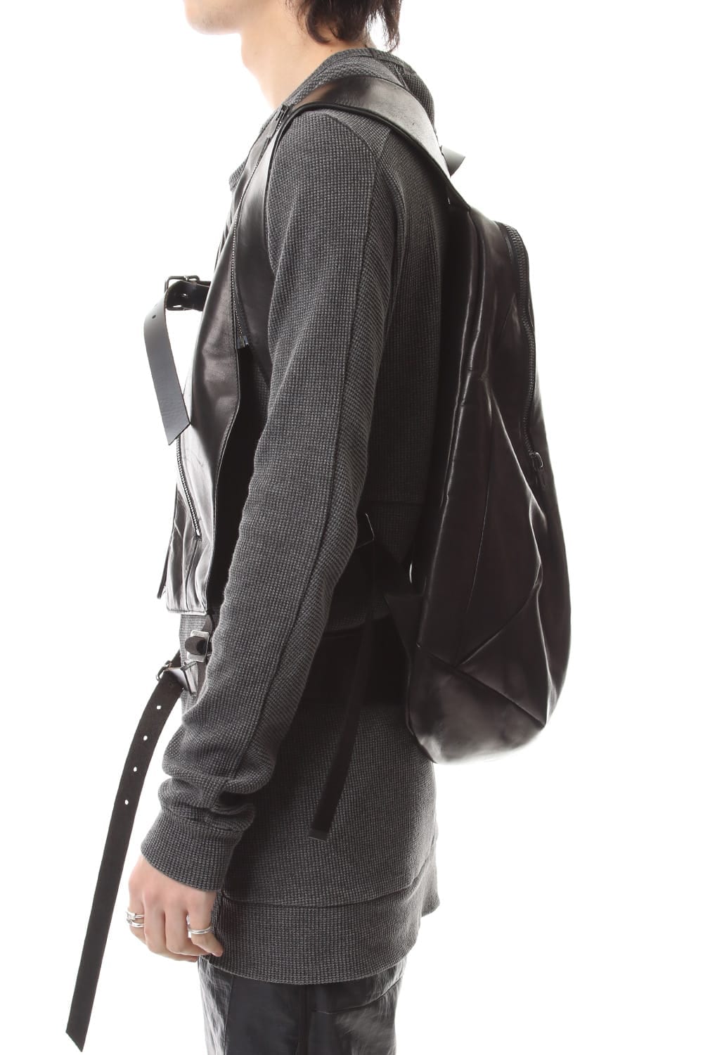 Horse Leather Vest Attached Back Pack