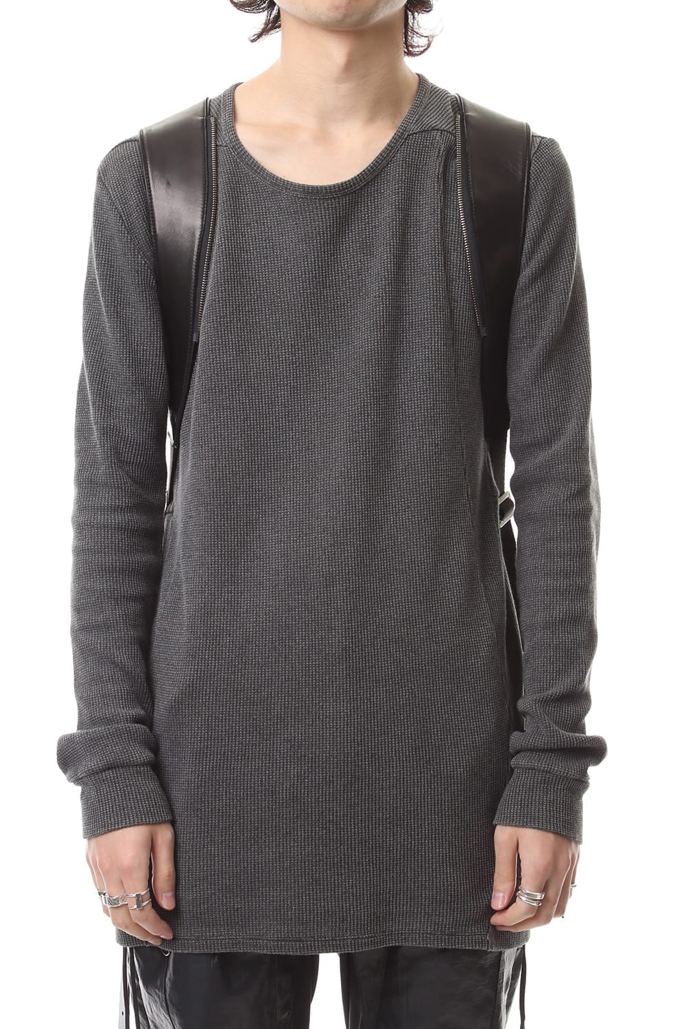 Horse Leather Vest Attached Back Pack