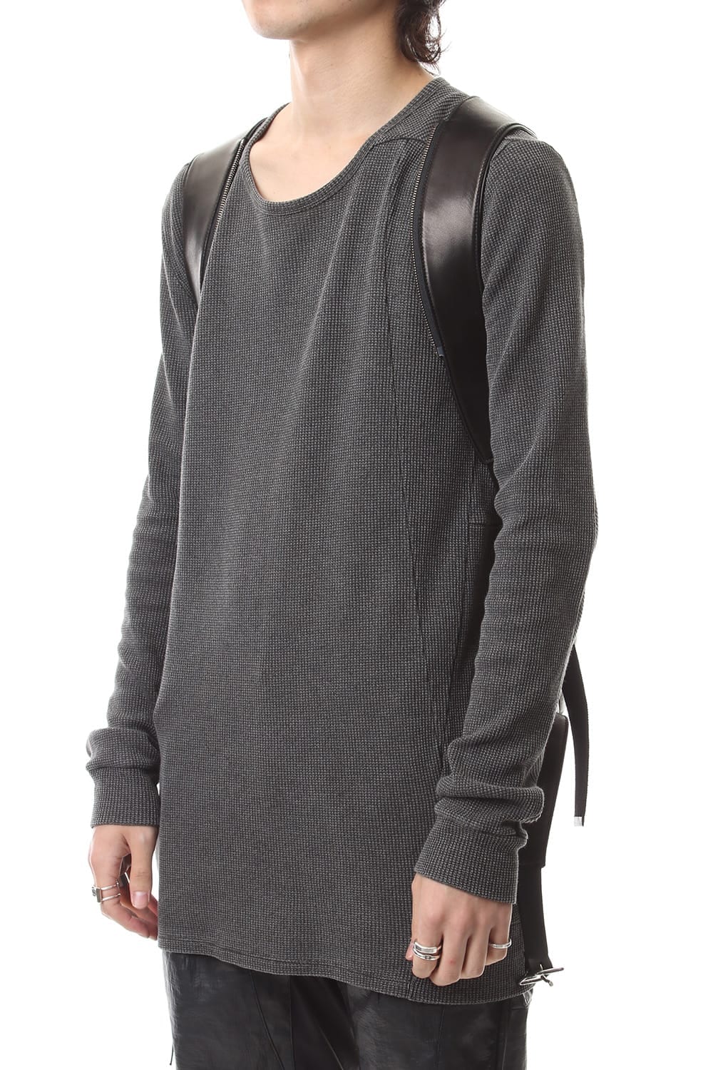 Horse Leather Vest Attached Back Pack