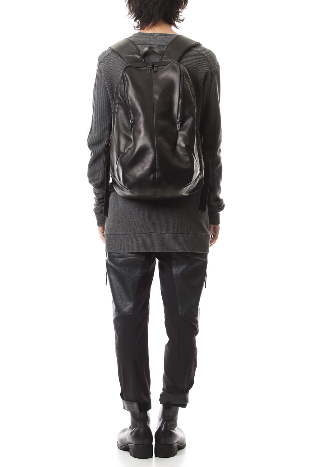 Horse Leather Vest Attached Back Pack