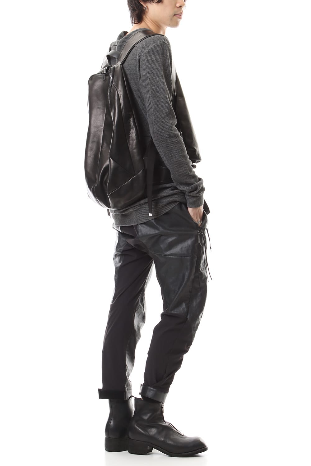 Horse Leather Vest Attached Back Pack