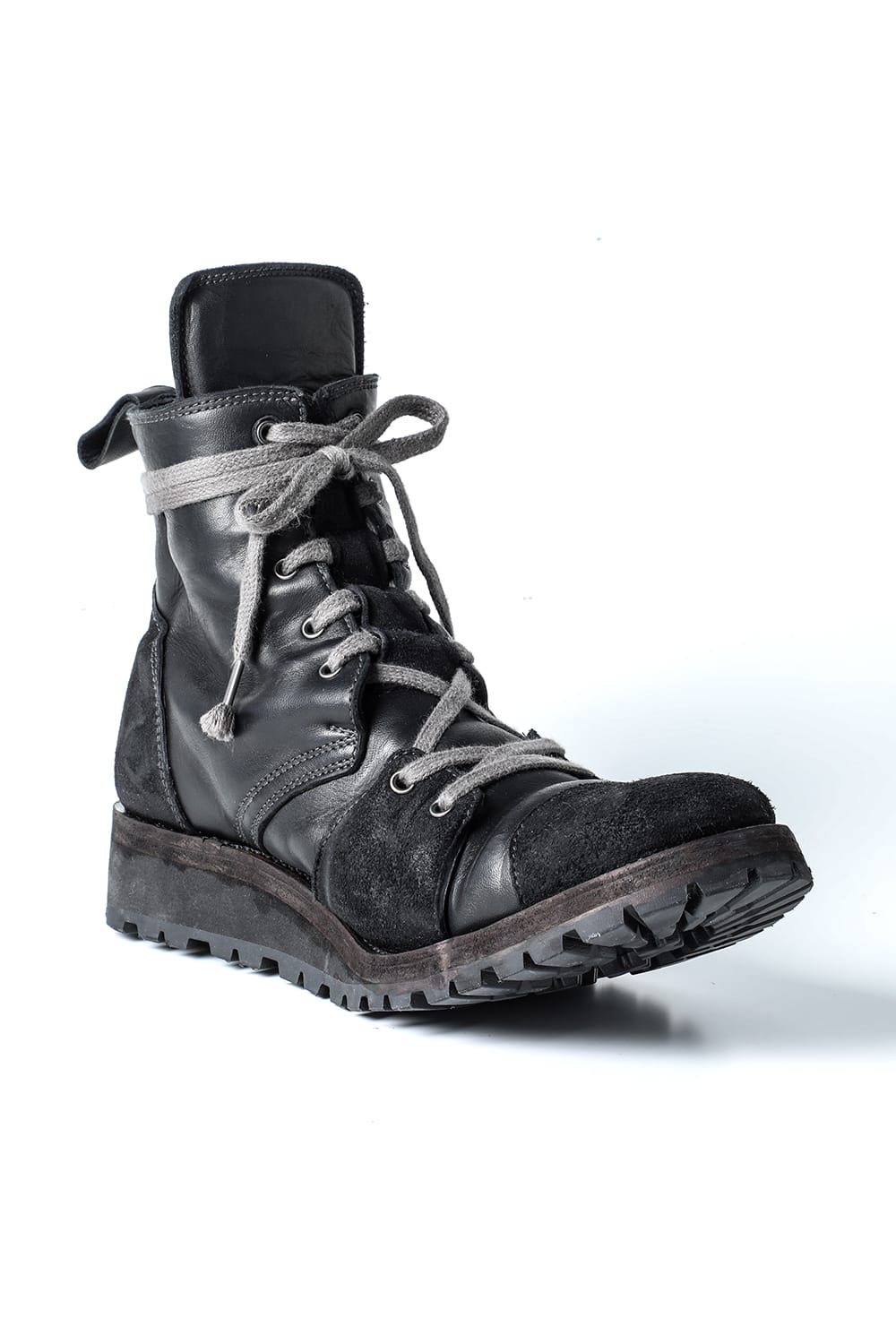 Hose Leather Lace Up Sneaker Boots  Khaki