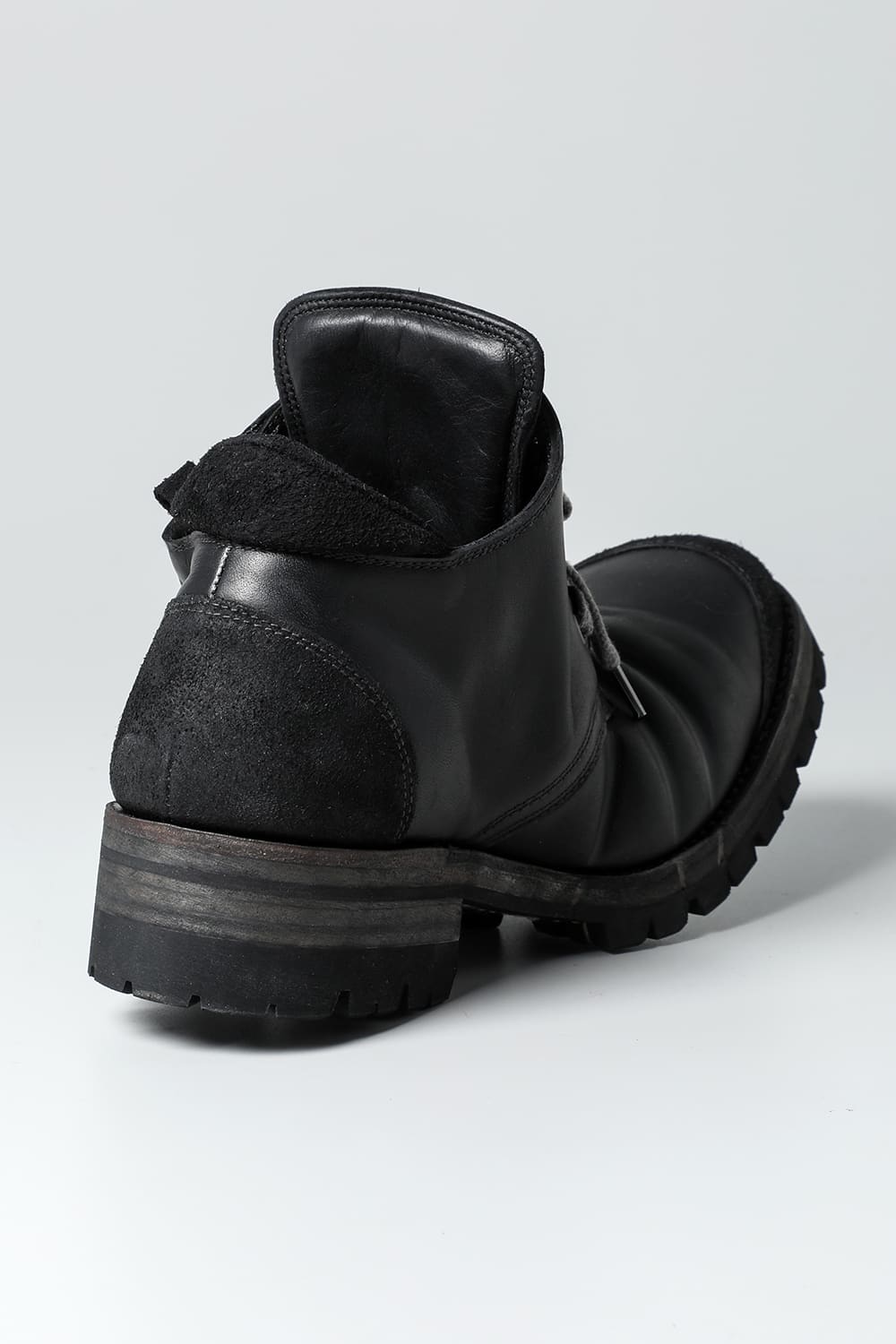 Horse Leathe Sneaker Derbyy Shoes Black