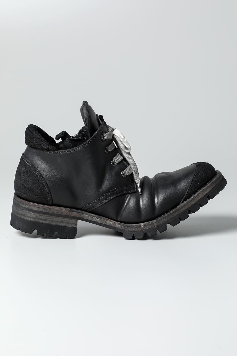 Horse Leathe Sneaker Derbyy Shoes Black