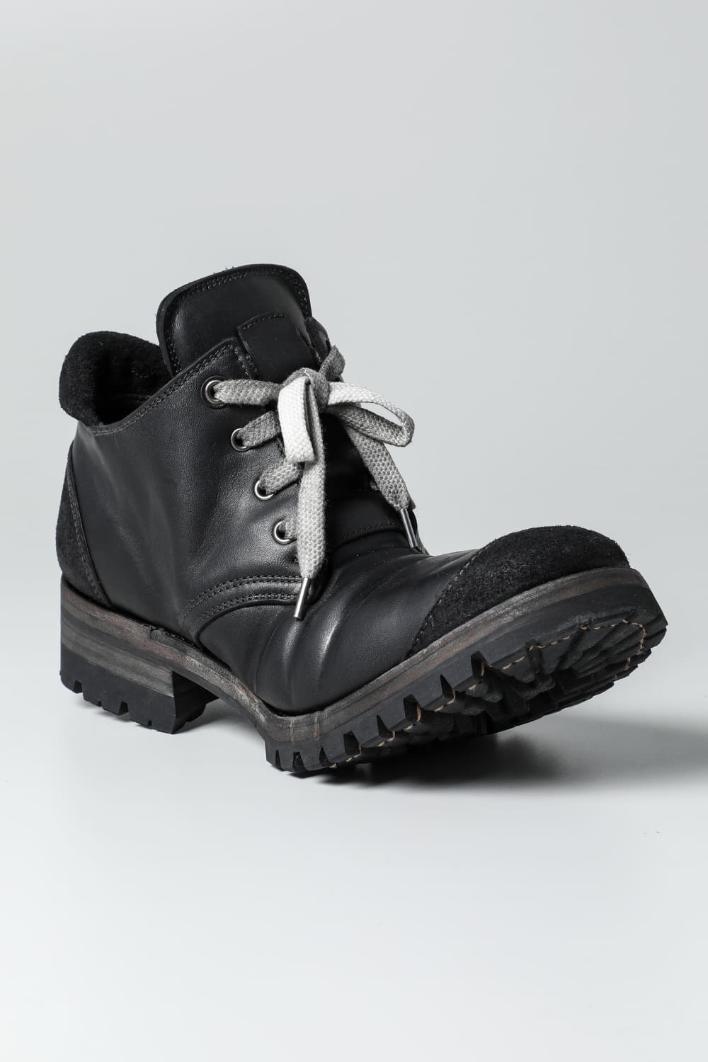 Horse Leathe Sneaker Derbyy Shoes Black