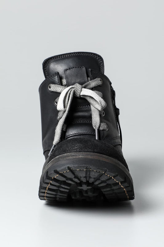 Horse Leathe Sneaker Derbyy Shoes Black