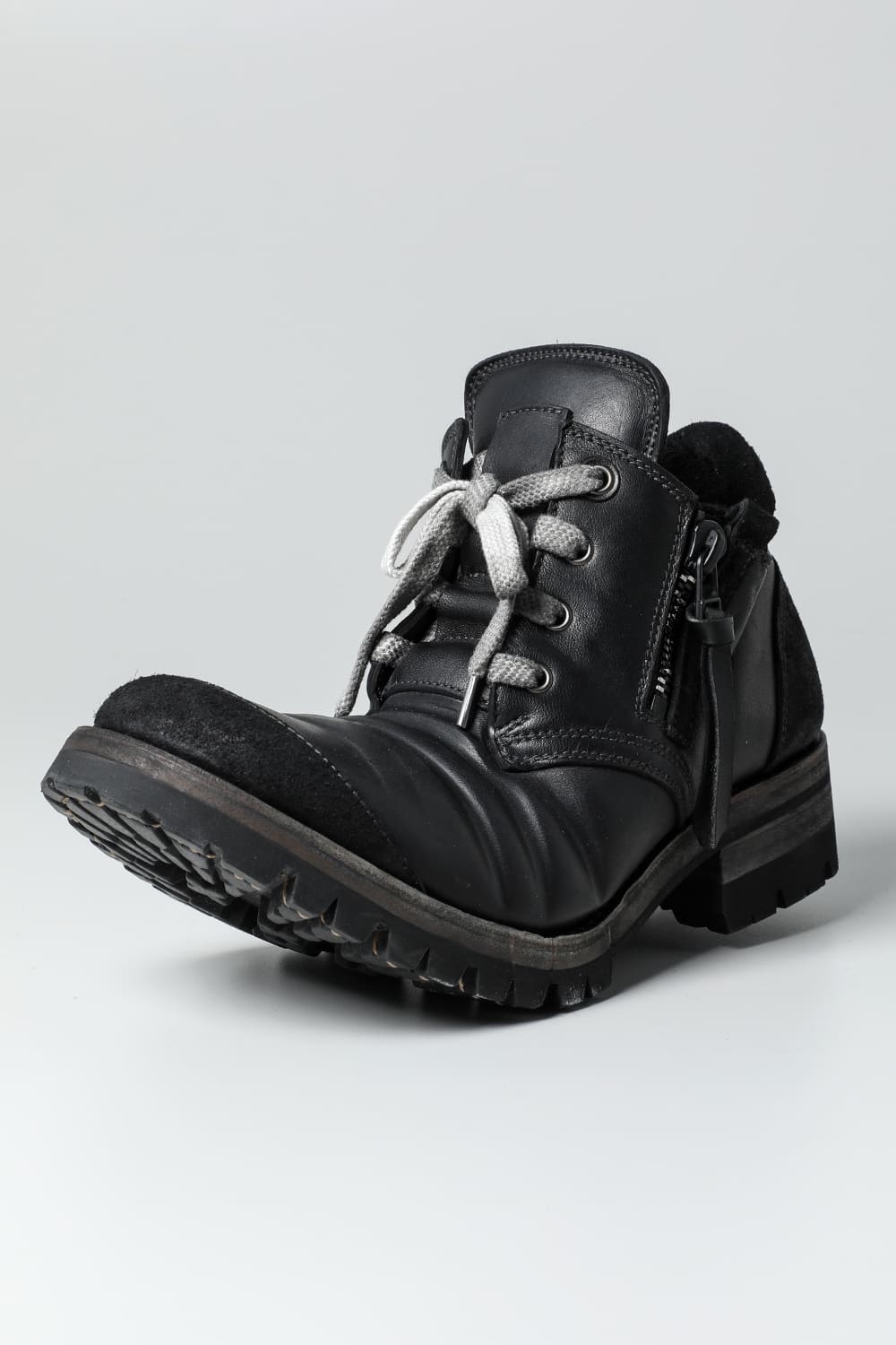 Horse Leathe Sneaker Derbyy Shoes Black