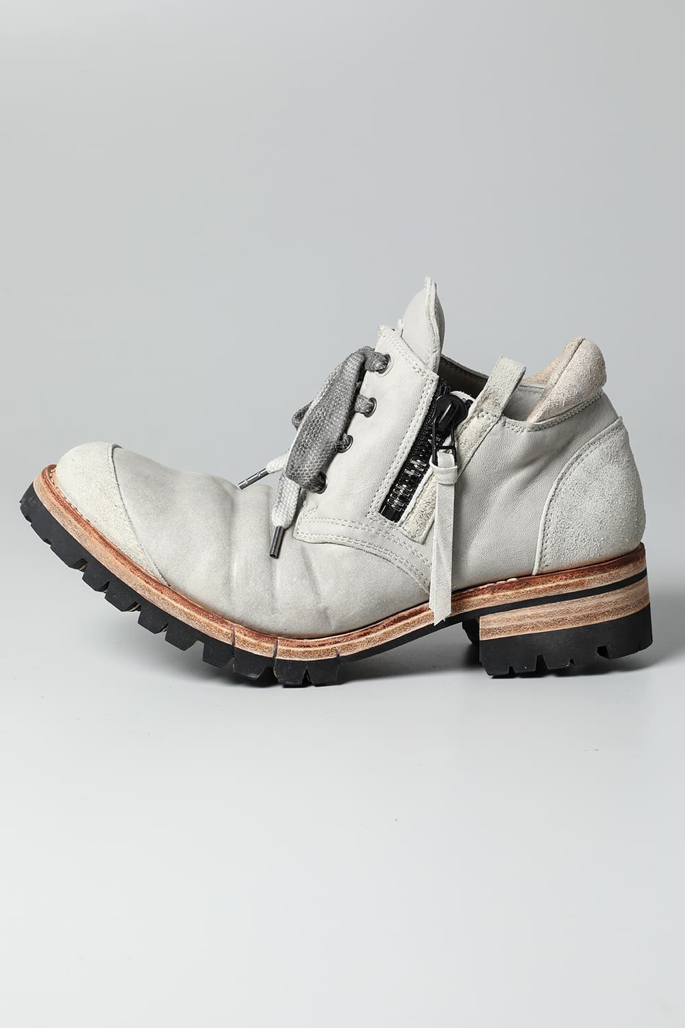 Horse Leathe Sneaker Derbyy Shoes Dusty White