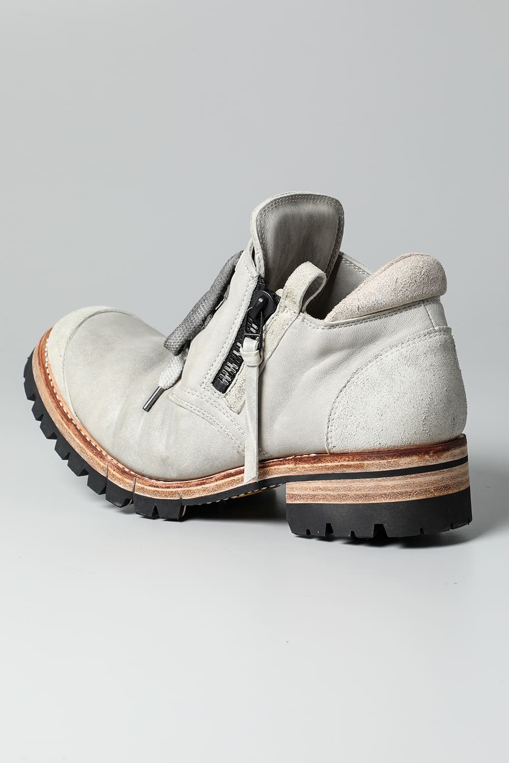 Horse Leathe Sneaker Derbyy Shoes Dusty White