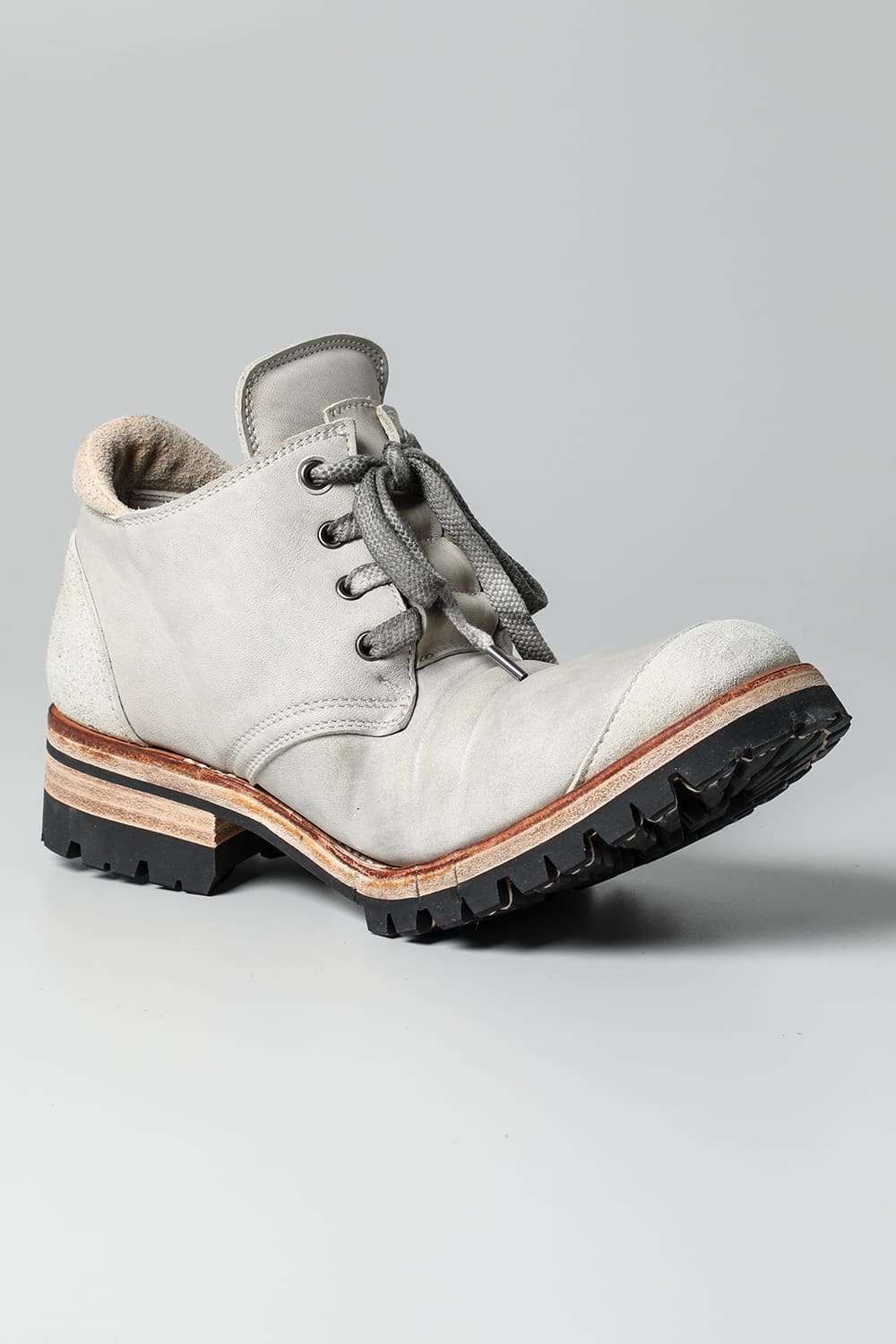 Horse Leathe Sneaker Derbyy Shoes Dusty White