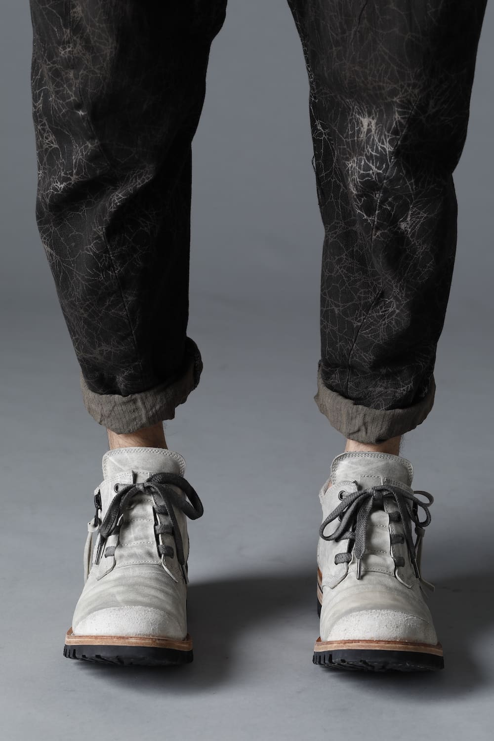 Horse Leathe Sneaker Derbyy Shoes Dusty White