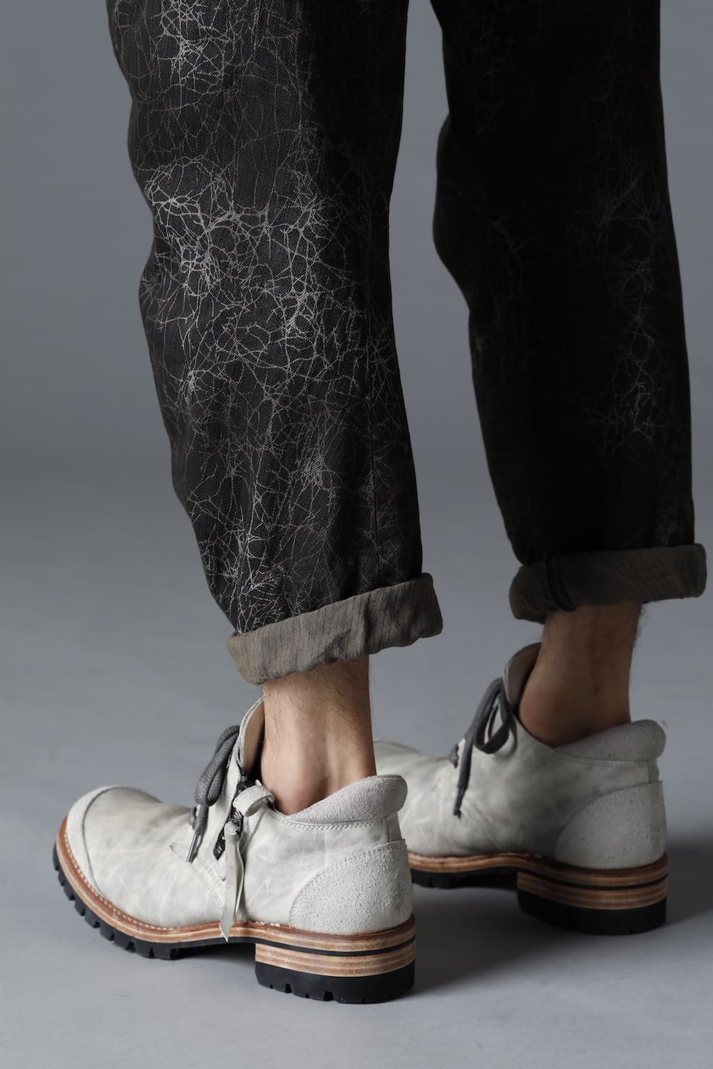 Horse Leathe Sneaker Derbyy Shoes Dusty White