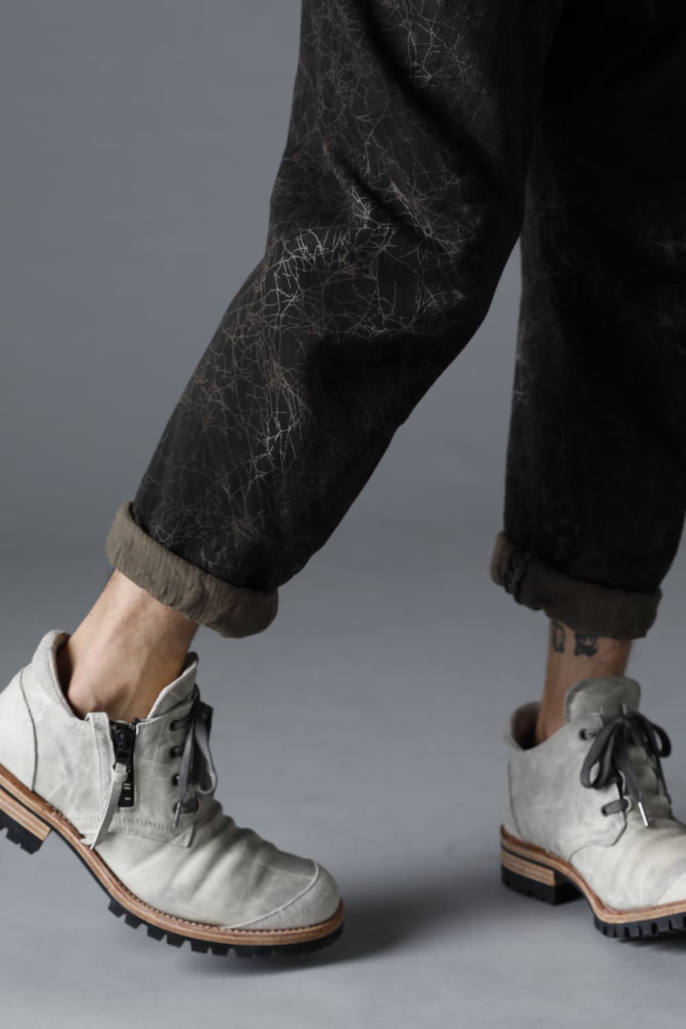 Horse Leathe Sneaker Derbyy Shoes Dusty Brown