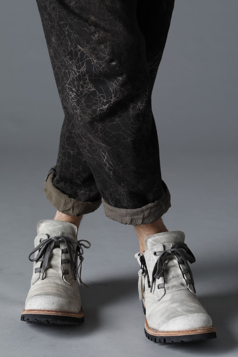 Horse Leathe Sneaker Derbyy Shoes Dusty White