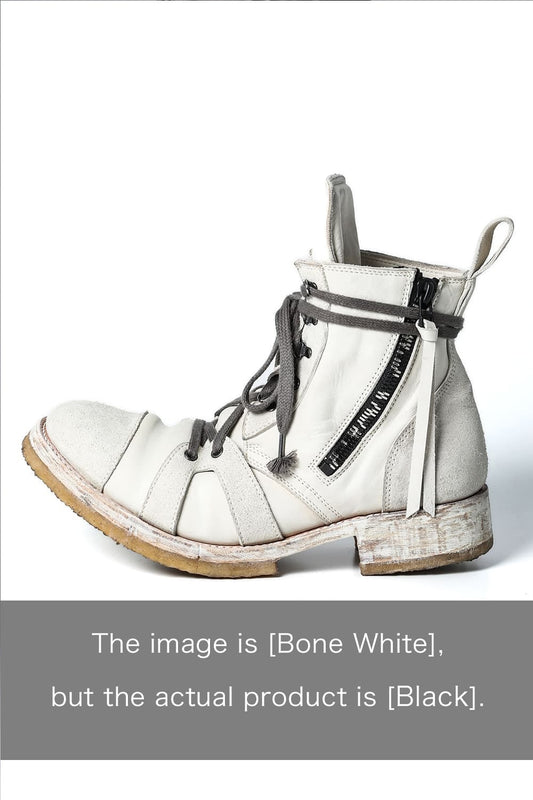 Horse Leather Ankle Boots   Black