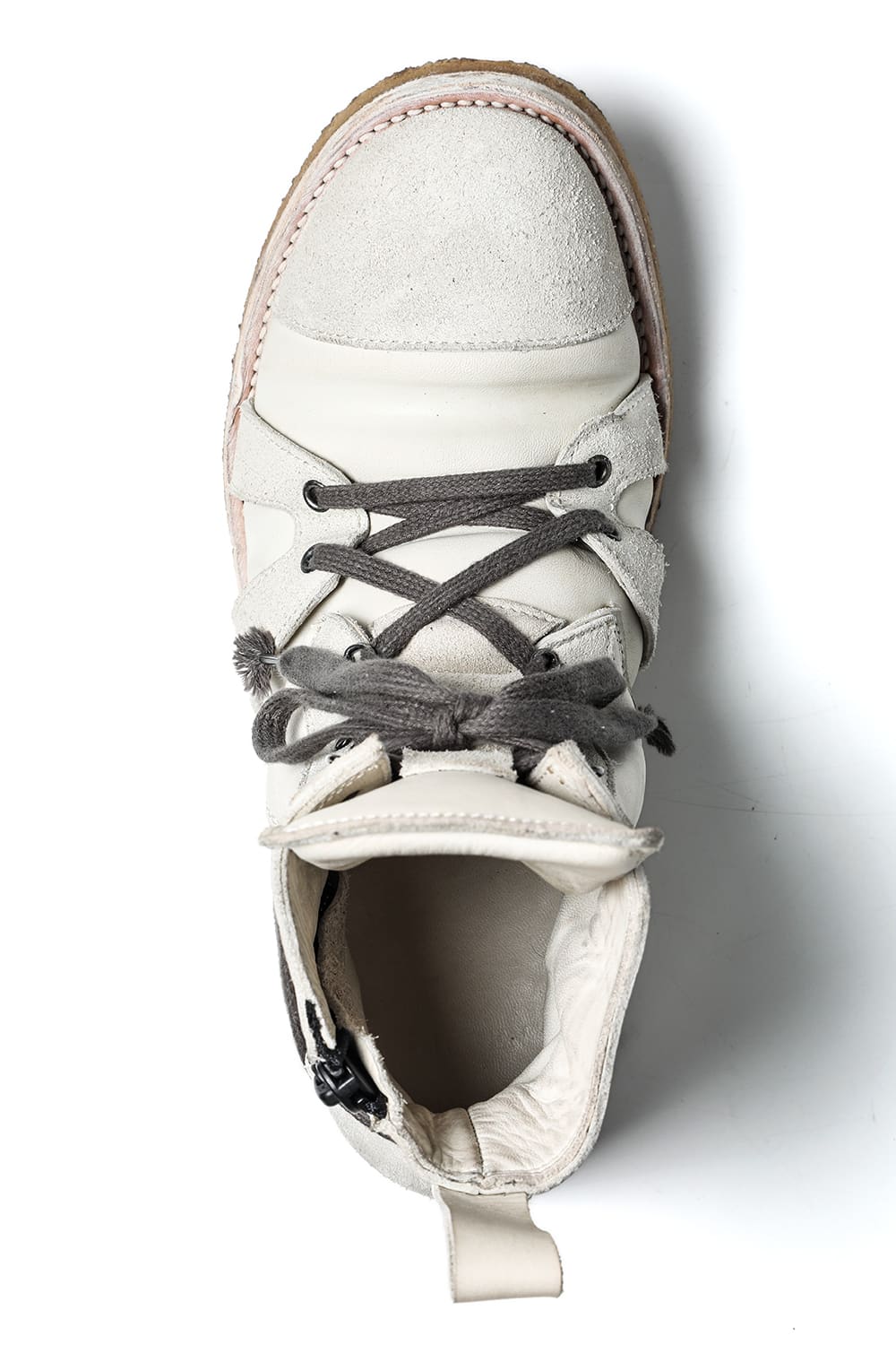 Horse Leather Ankle Boots   Bone White