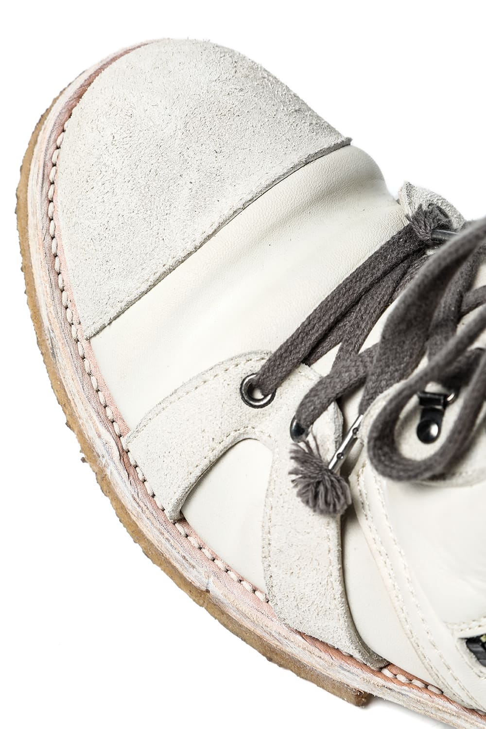 Horse Leather Ankle Boots   Bone White