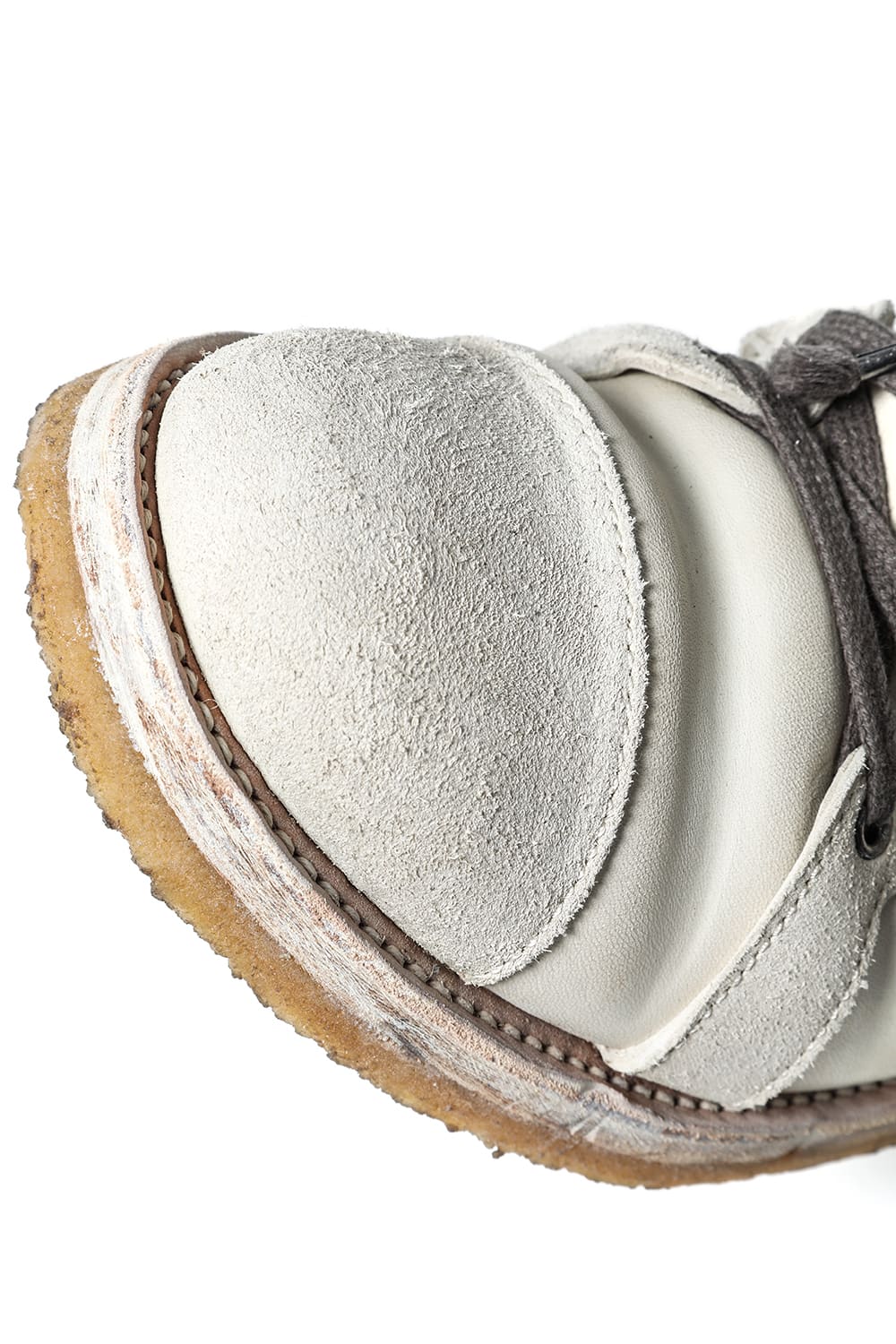 Horse Leather Ankle Boots   Bone White