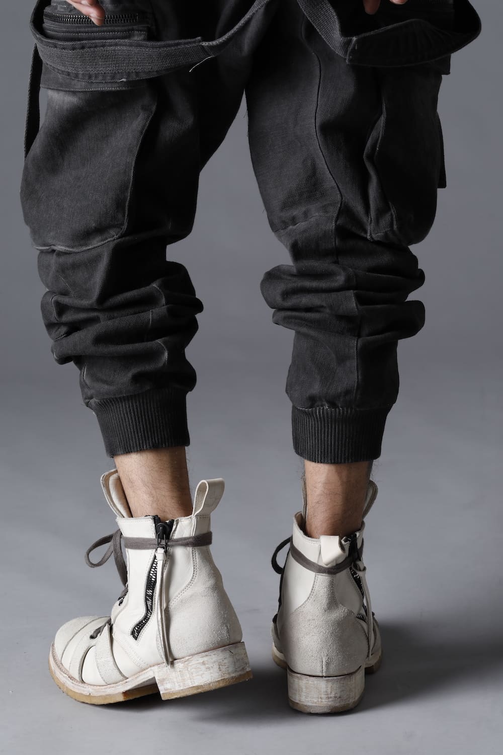 Horse Leather Ankle Boots   Bone White