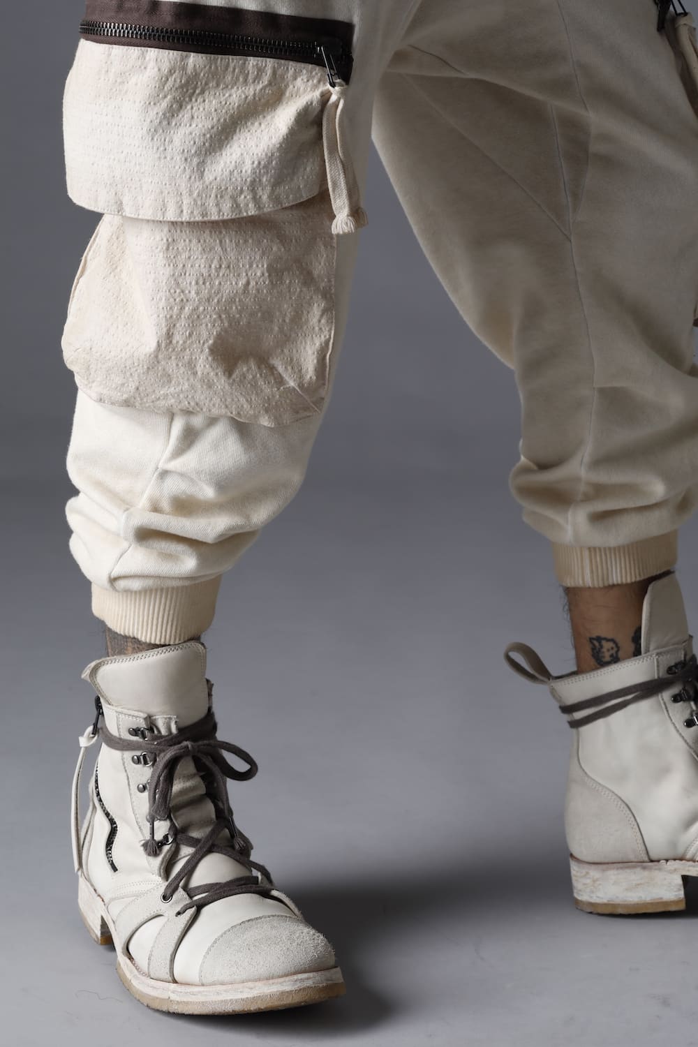 Horse Leather Ankle Boots   Bone White