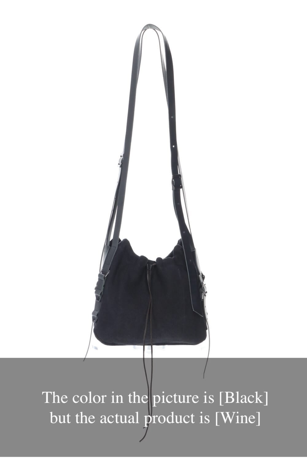 Jute x Cotton Military Twill Small Shoulder Bag Wine