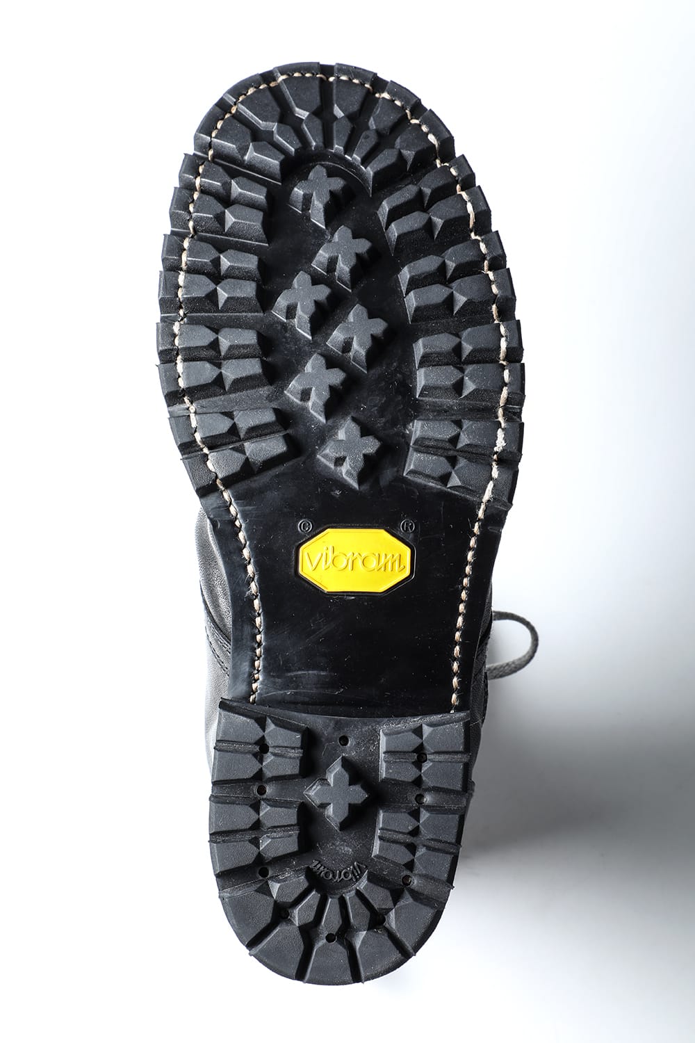 Horse Leather Lace Up Boots  Black