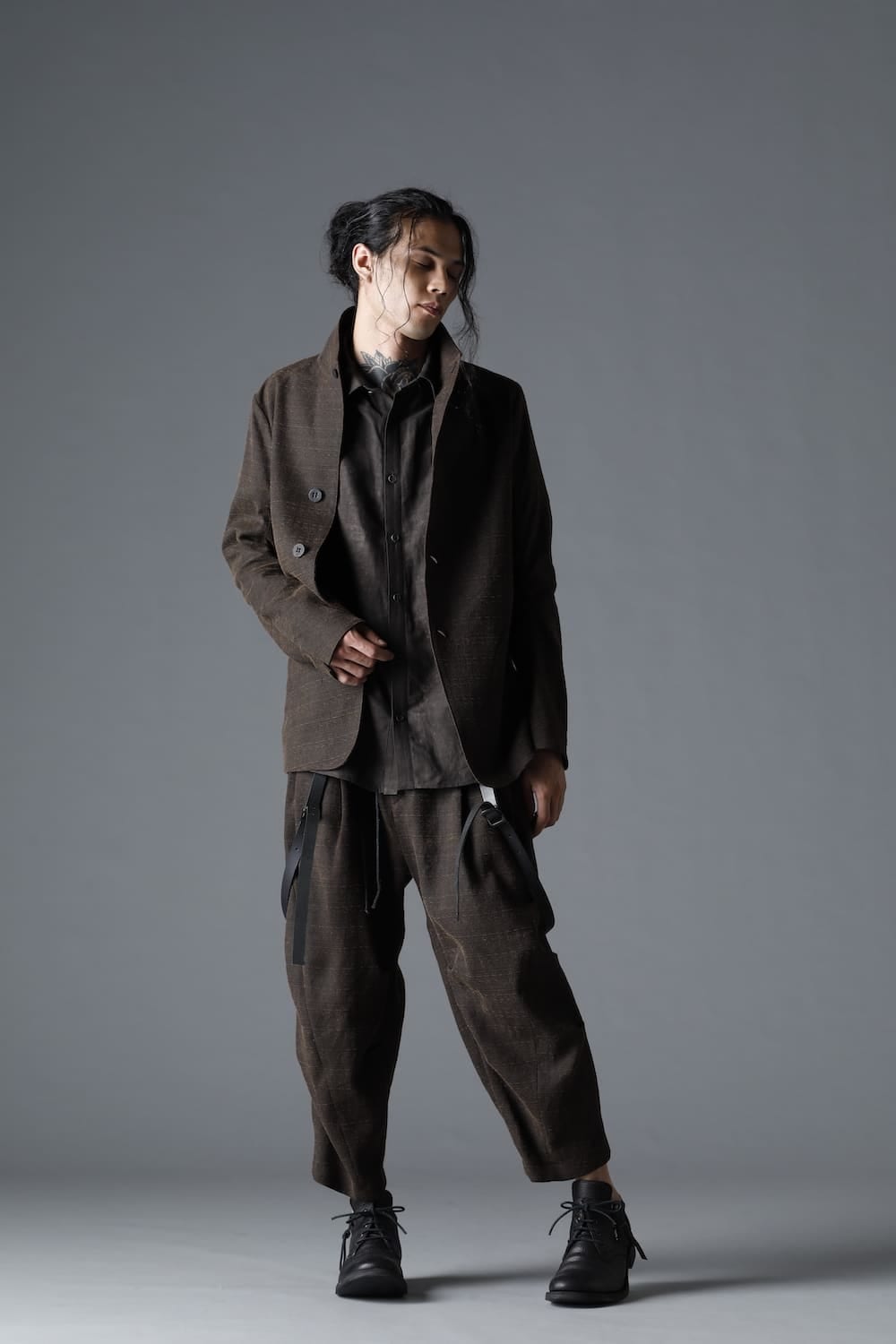 Horse Leathe Derbyy Shoes Dusty Brown