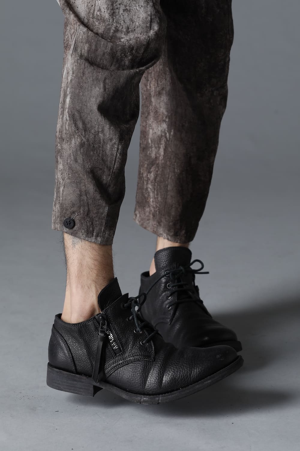 Horse Leathe Derbyy Shoes Dusty White