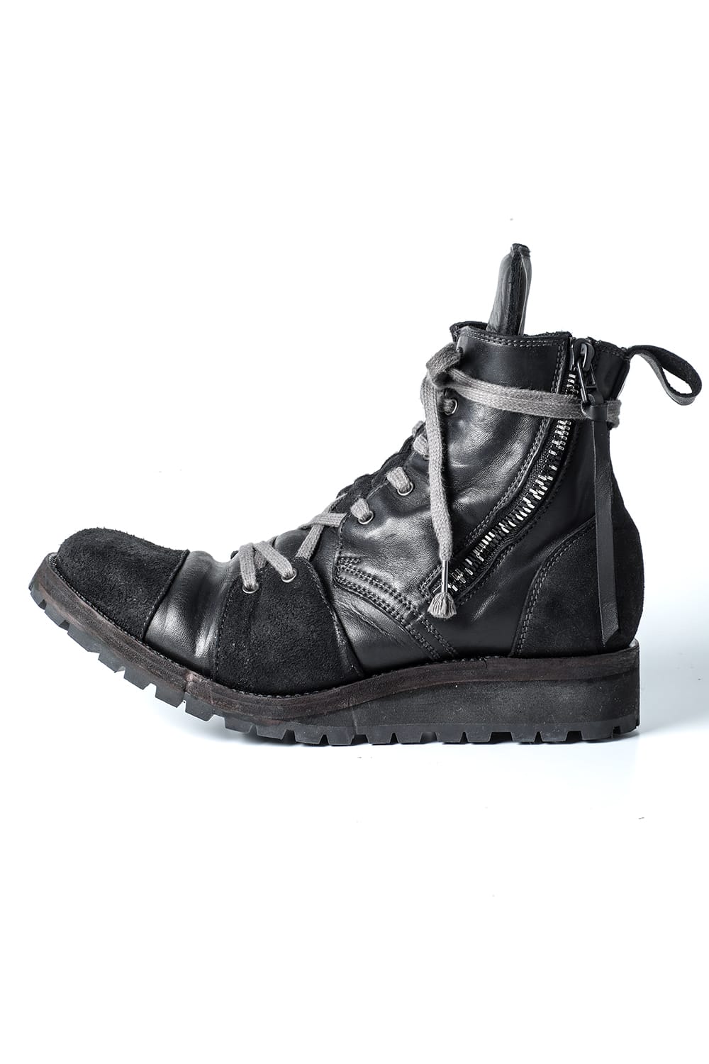 Horse Leather Lace-Up Sneaker Boots   Bone White