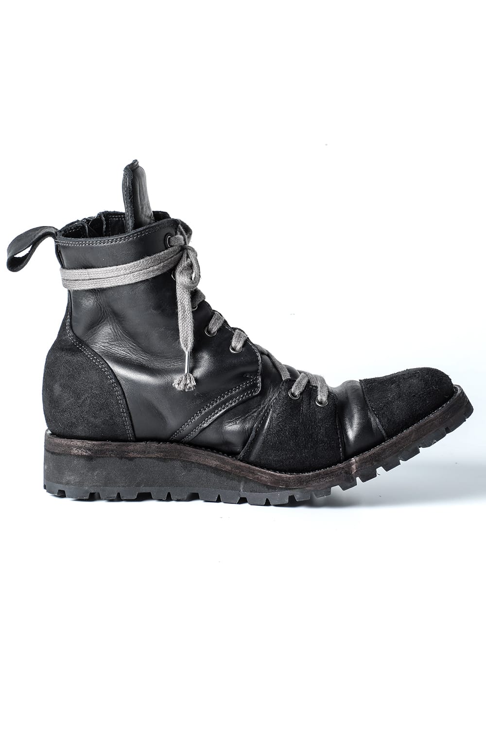 Horse Leather Lace-Up Sneaker Boots   Bone White