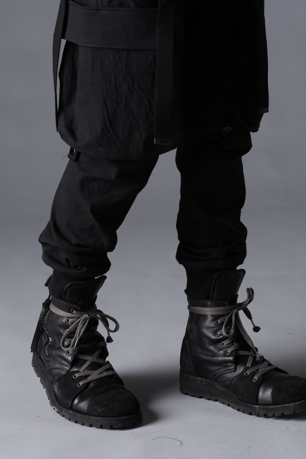 Horse Leather Lace-Up Sneaker Boots   Bone White