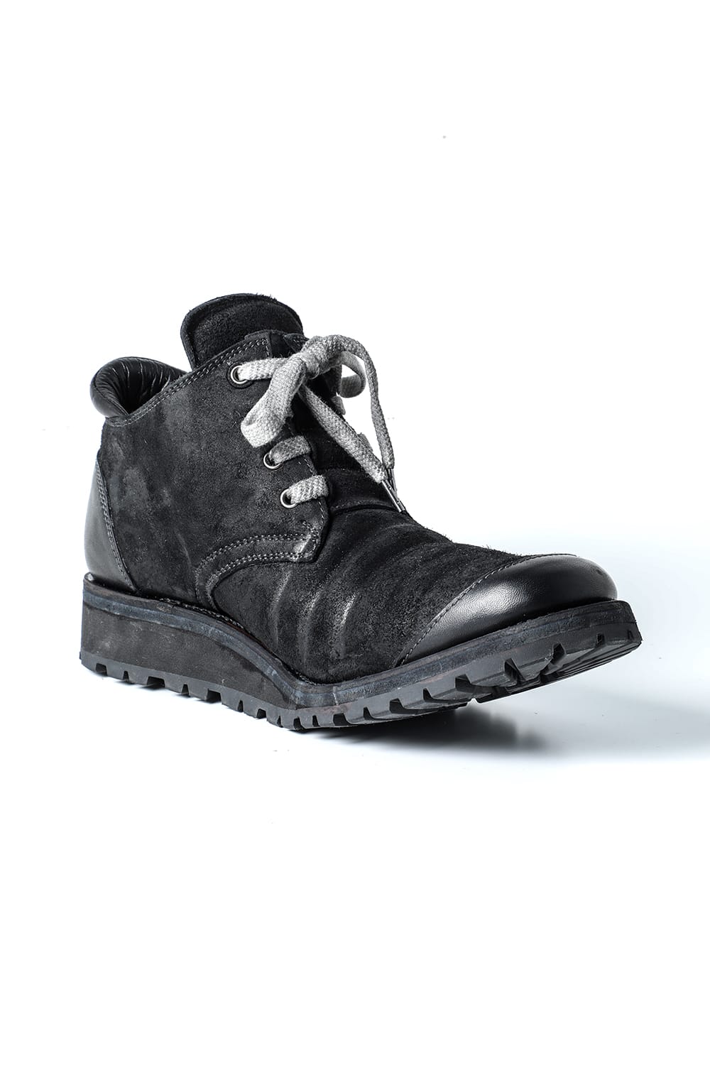 Horse Leather Flat Sole Sneakers Derby Shoes  Khaki