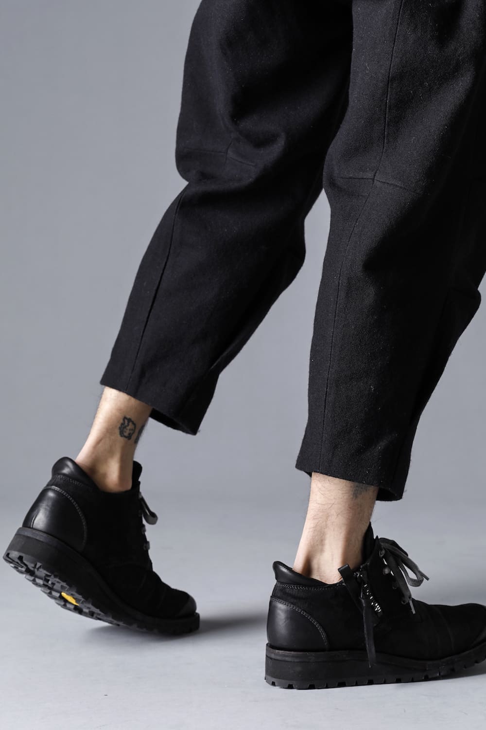 Horse Leather Flat Sole Sneakers Derby Shoes  Khaki