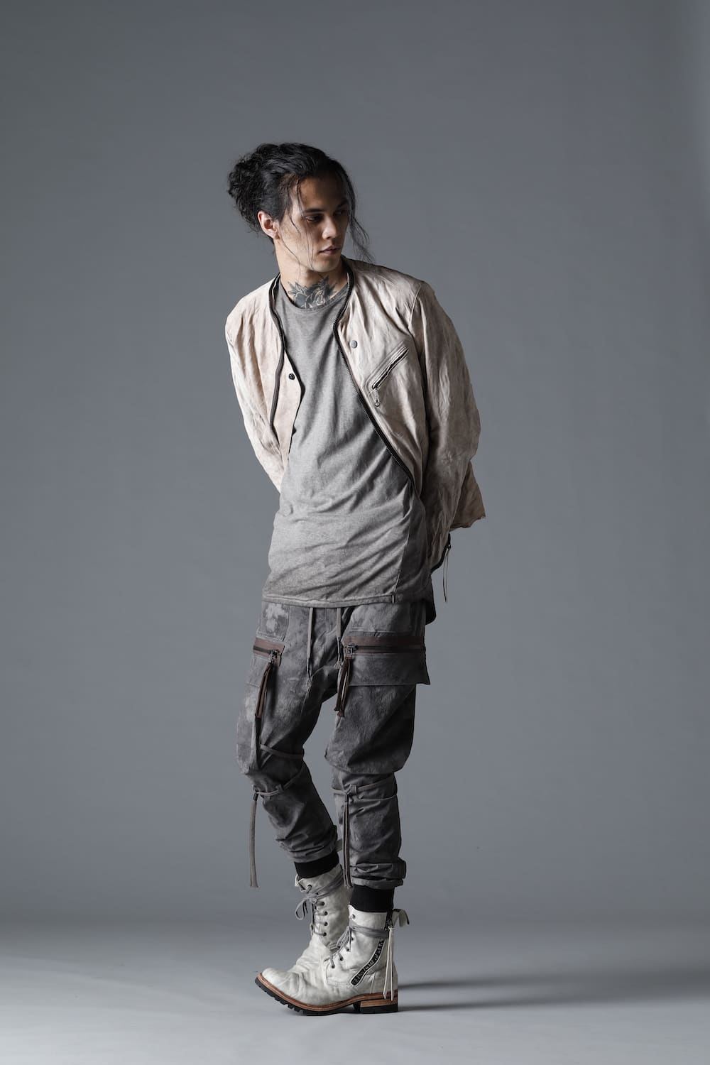 Horse Leathe Lace Up Boots Dusty Brown