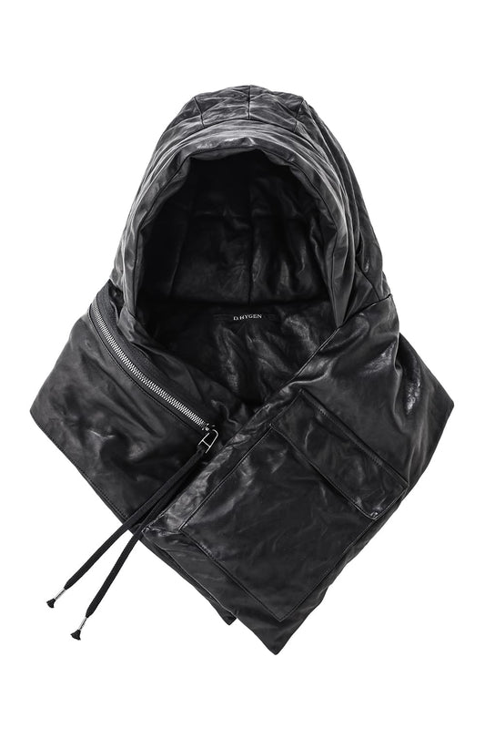 Horse Leather Down Hood Scarf