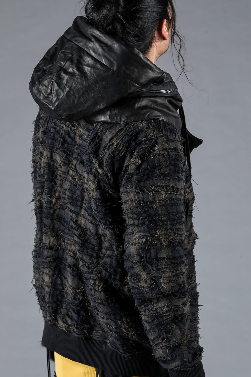 Horse Leather Down Hood Scarf