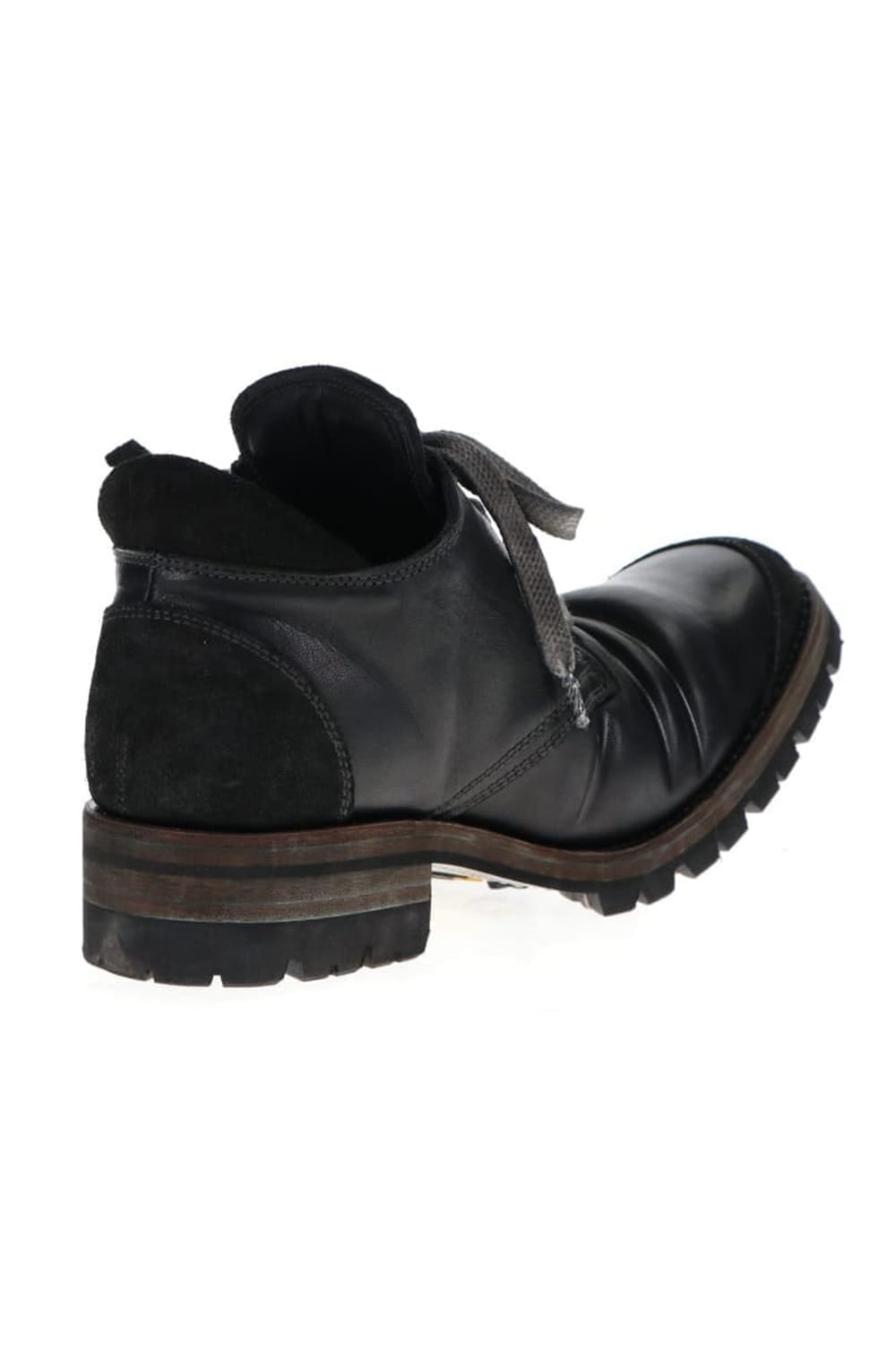 Horse Leather Sneakers Derby Shoes  Black