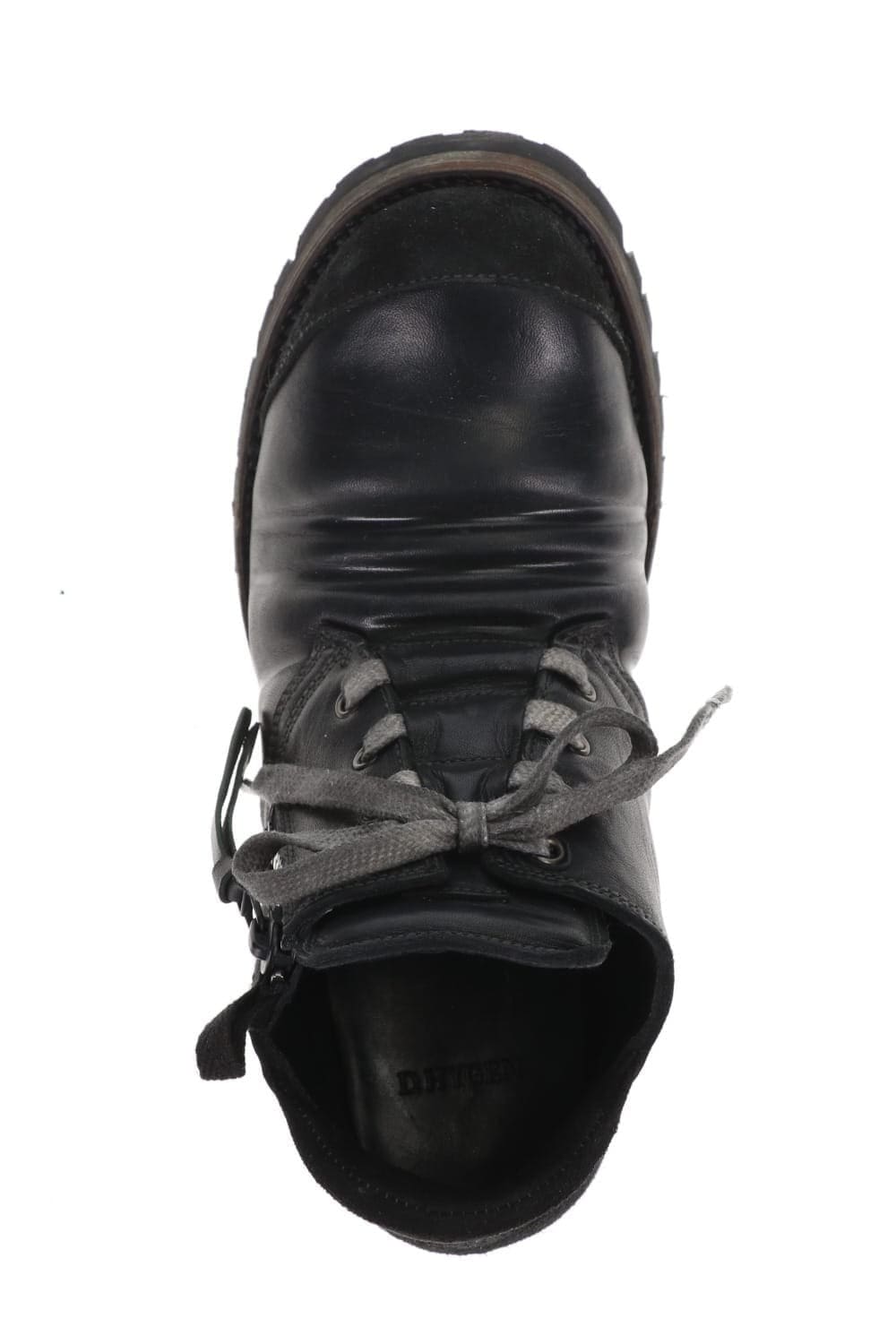 Horse Leather Sneakers Derby Shoes  Black