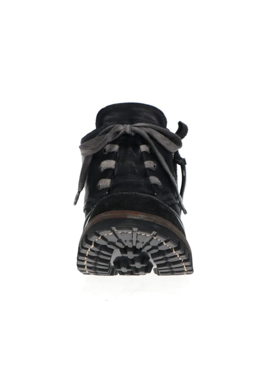 Horse Leather Sneakers Derby Shoes  Black