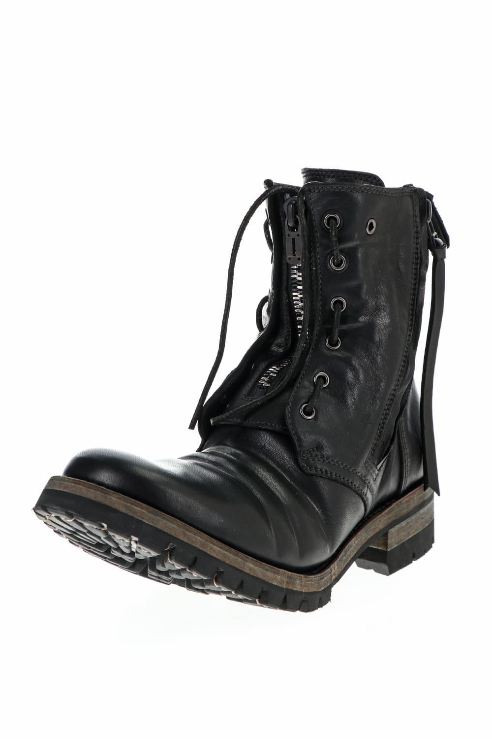 Horse Leathe Fireman Boots Black