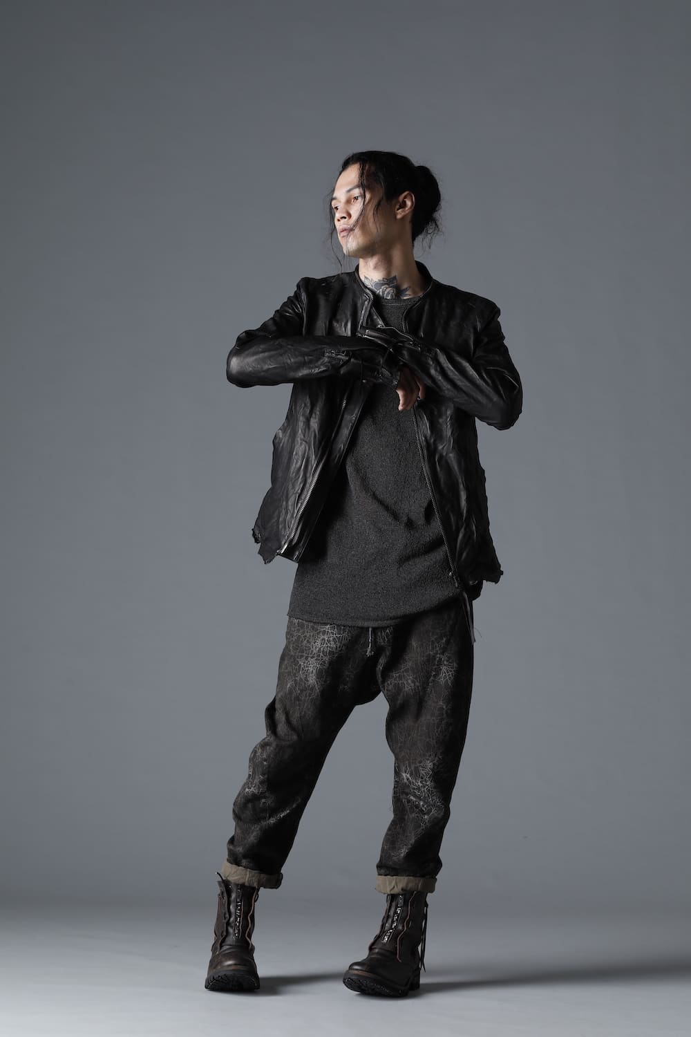 Horse Leathe Fireman Boots Black