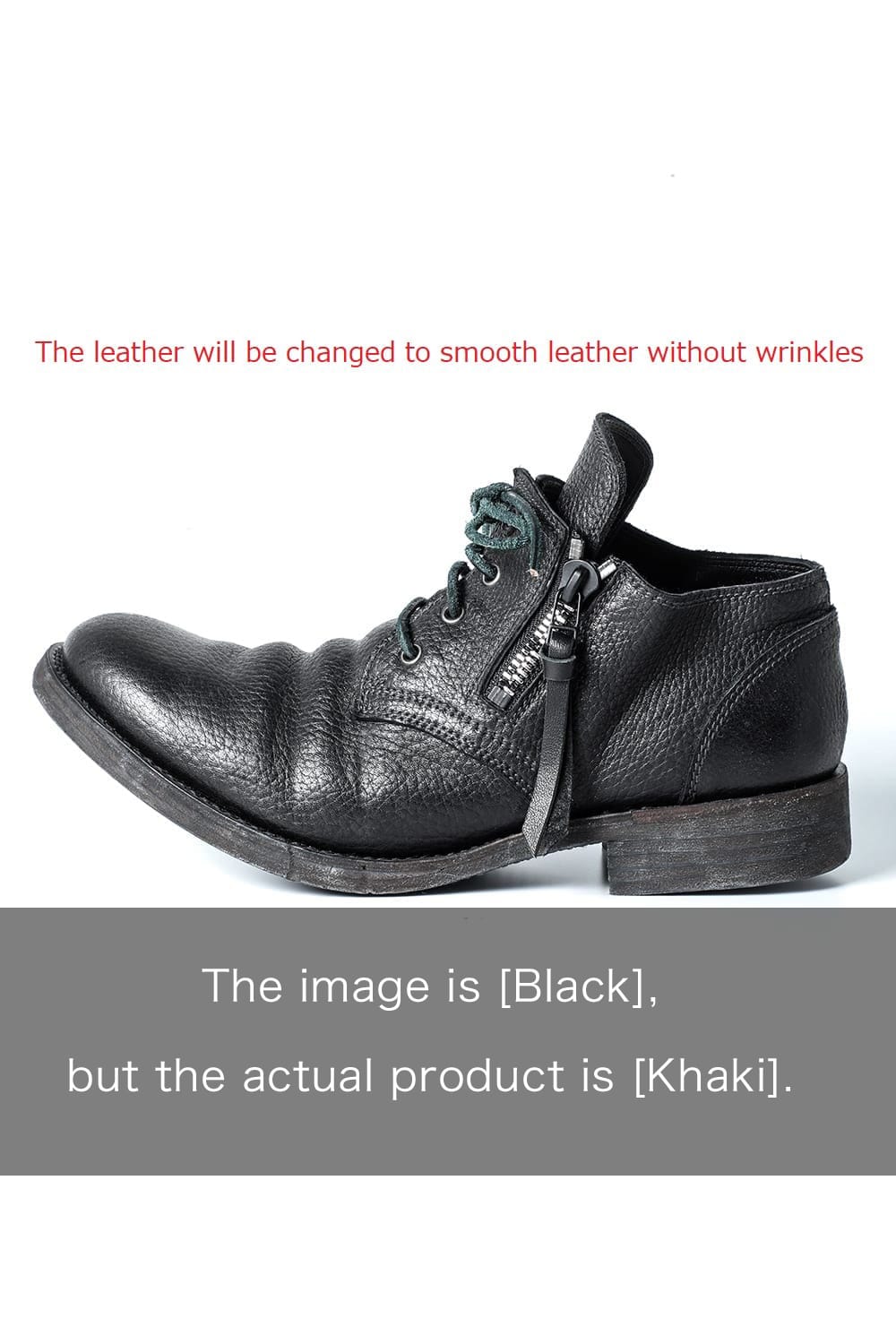 Horse Leather Derby Shoes  Khaki