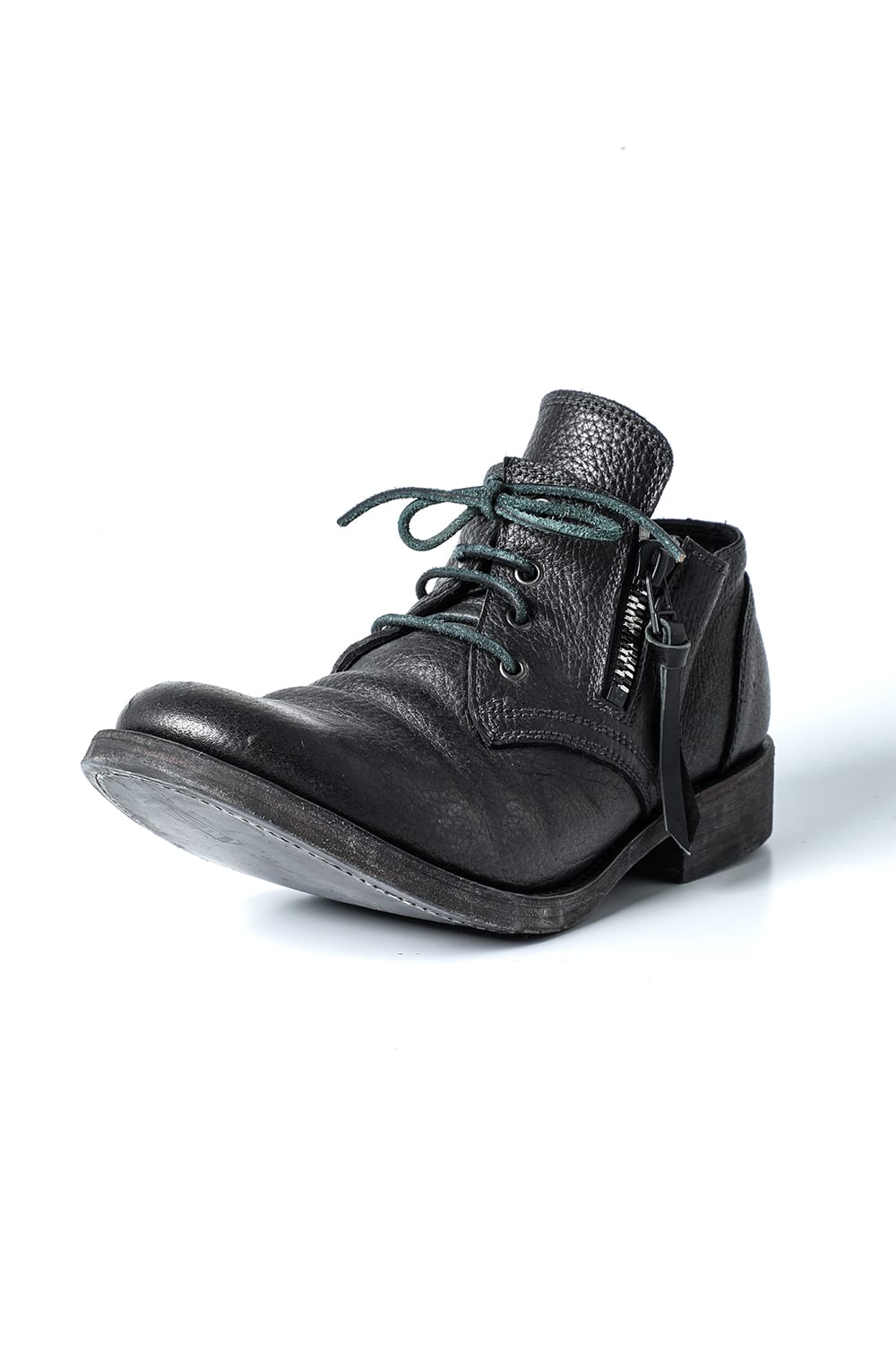 Horse Leather Derby Shoes  Black