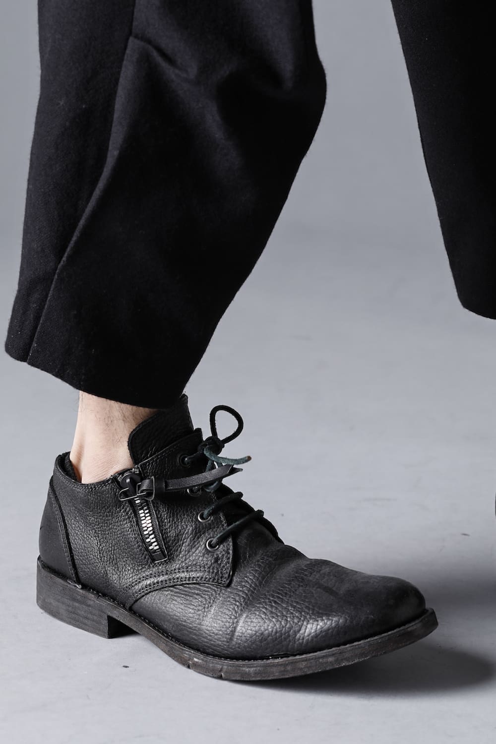 Horse Leather Derby Shoes  Black